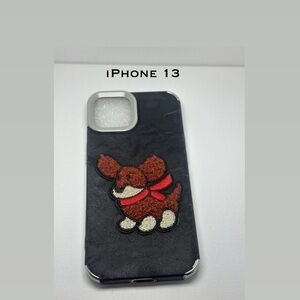 iPhone 13 Black Dog Design Case